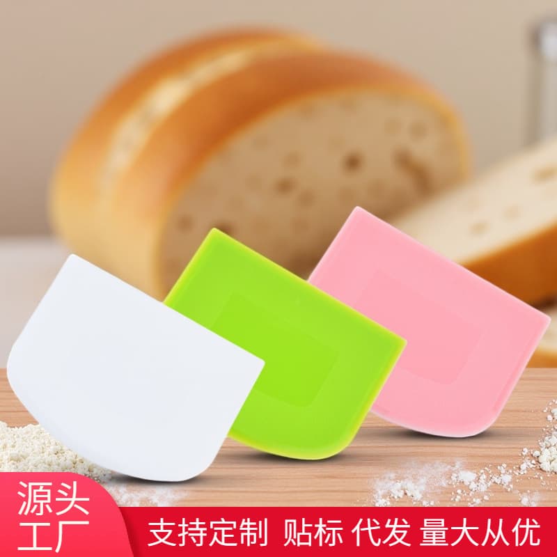 Plastic Dough Scraper, Silicone Kneading Mat, Butter Bread Scraper, Home Baking Tool