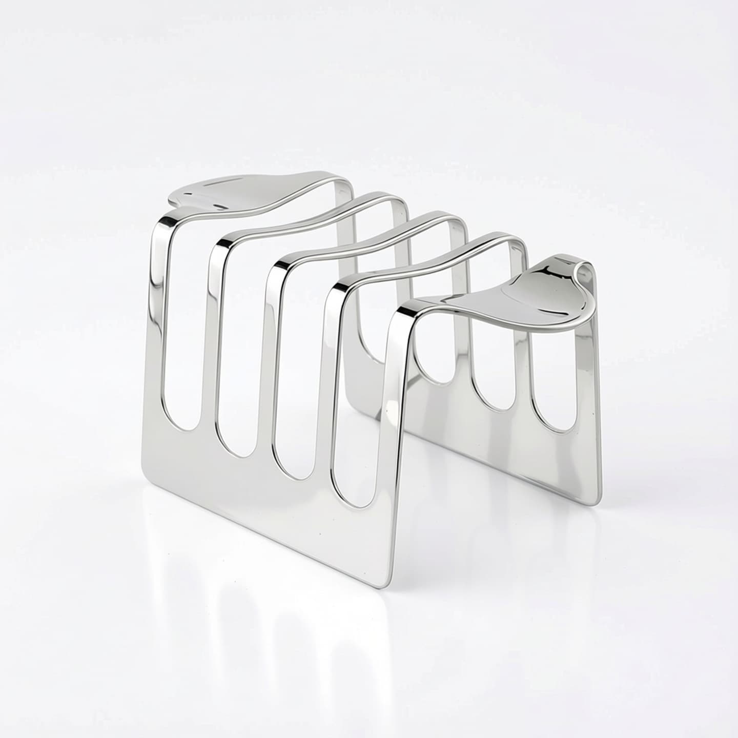 Stainless Steel Sandwich Bread Rack Toast Holder Pastry Display Rack Buffet Snack Rack