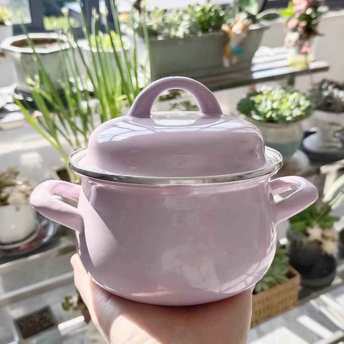 14cm Enamel Korean Style Pot Kitchenware Chicken Stove Electric Kitchenware Enamel Plate Cup Bowl Dish Enamel Pot Turkey Pot Factory
