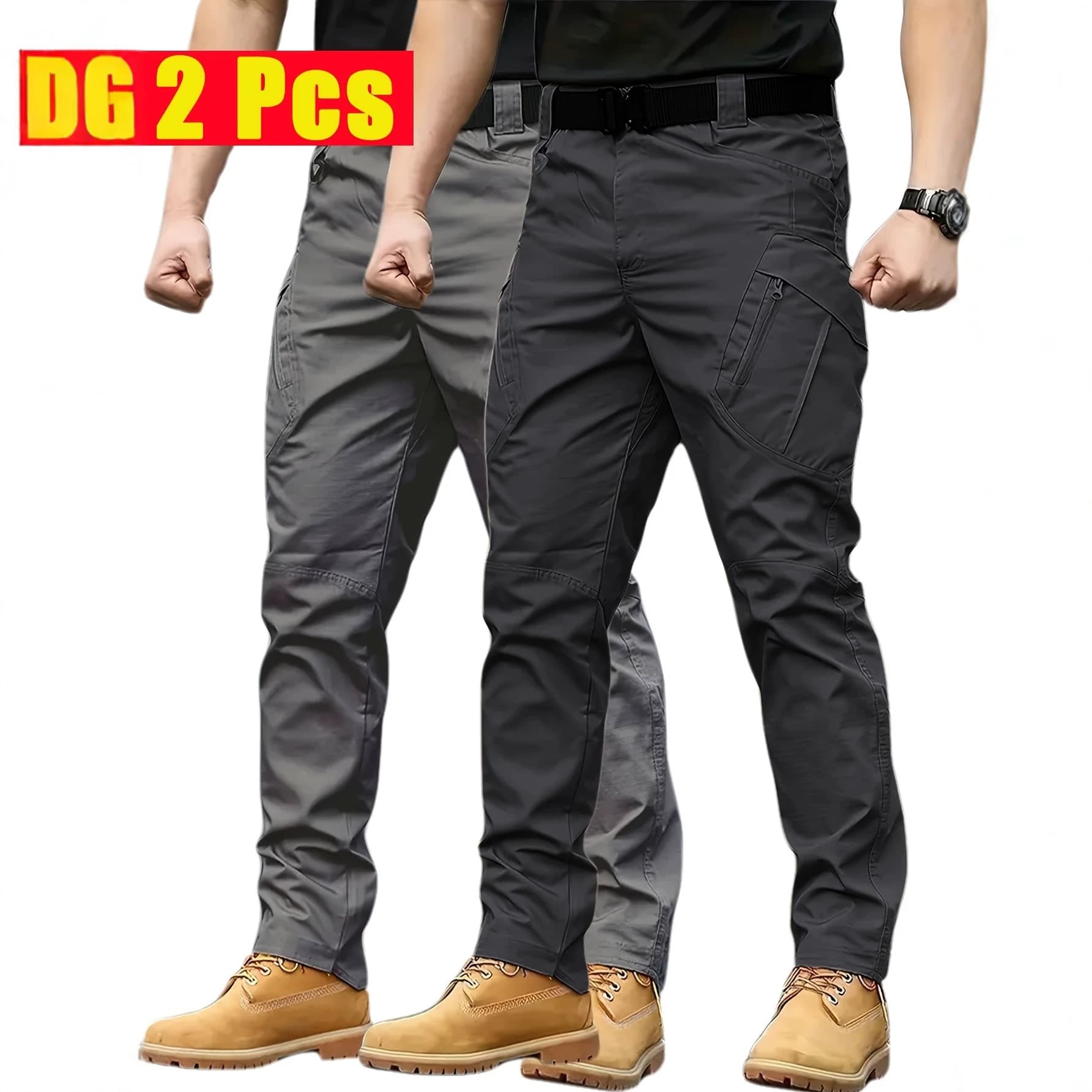 Cross-border 2026 Men's Summer Cool Cargo Pants Slim Fit Trendy Straight Leg Military Tactical Pants In Stock