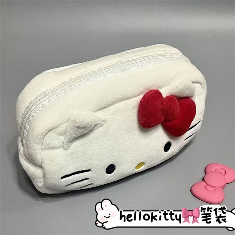Korean-style High-Aesthetic Pencil Case, Ins Large Capacity Cartoon Storage Bag, Cute Animal Student Stationery Pouch