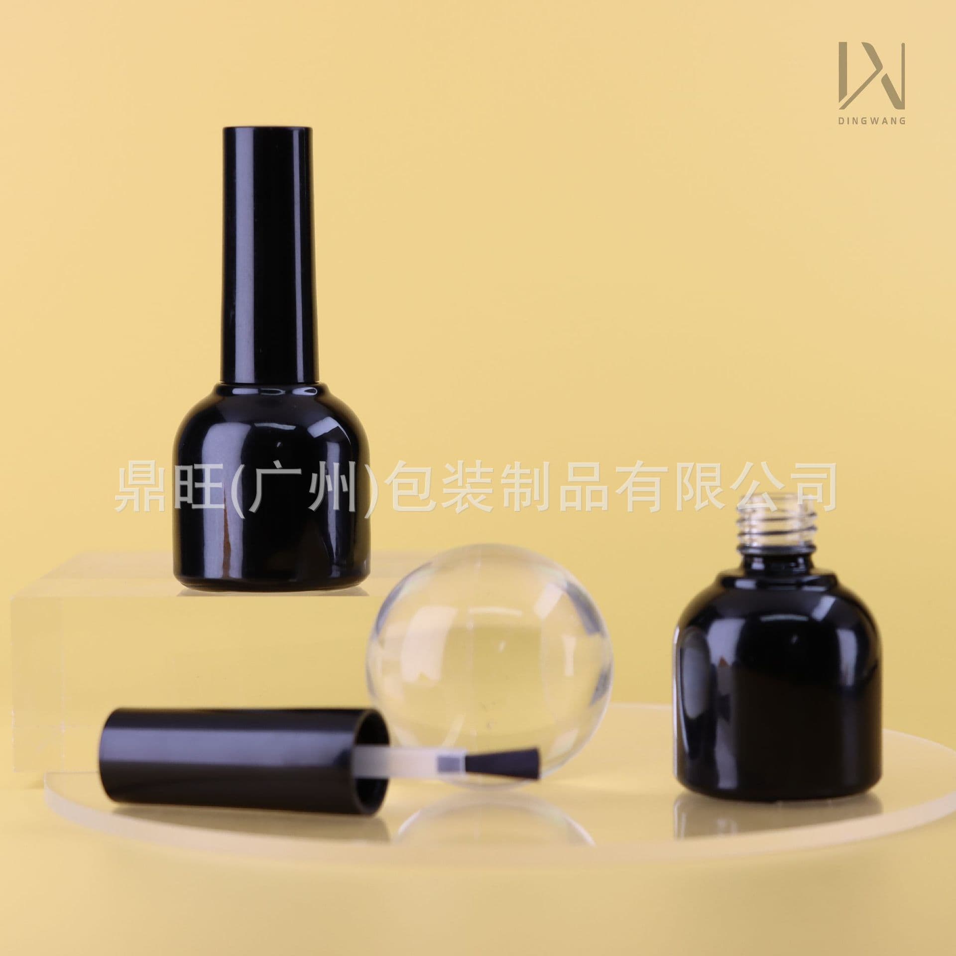 12ml Round Nail Gel Empty Bottle, Spray Electroplating Light-Blocking Nail Empty Bottle Refill Bottle, Nail Gel 15ml