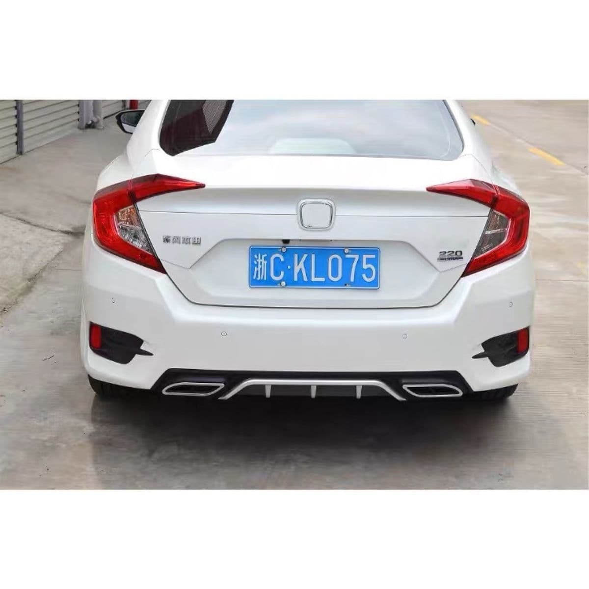 Exhaust modification rear diffuser tailpipe trim rear lip spoiler carbon fiber front lip for 10th-gen Civic