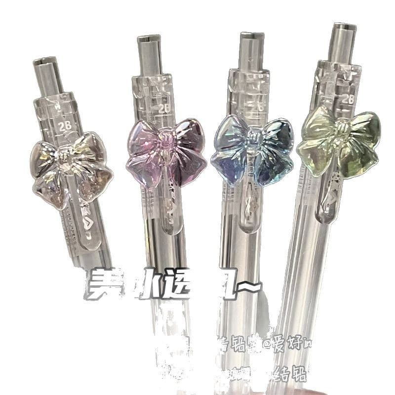 Hobby Cute Milky Automatic Pencil Girly Student Ins Minimalist 0.5/0.7 High Aesthetic Transparent Mechanical Pencil