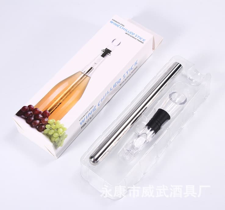 304 Stainless Steel Wine Ice Stick, Wine Pourer, Wine Cooler, Decanter, Ice Pops, Ice Cubes, Quick-Freezing Ice Cubes