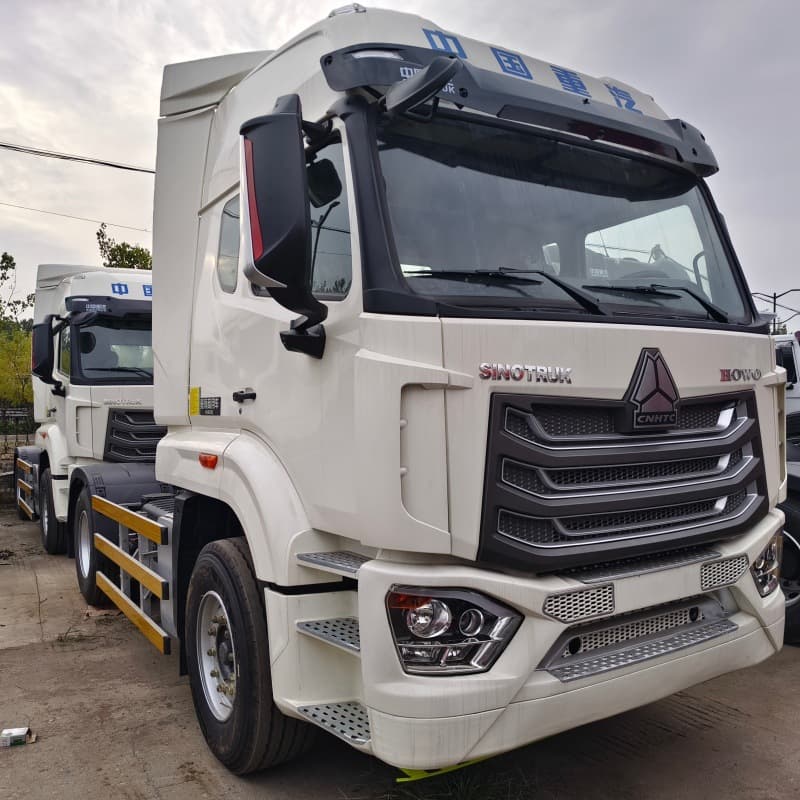 Export-type used Haohan N74x2 tractor head, inventory heavy truck HOWO truck head 375 hp