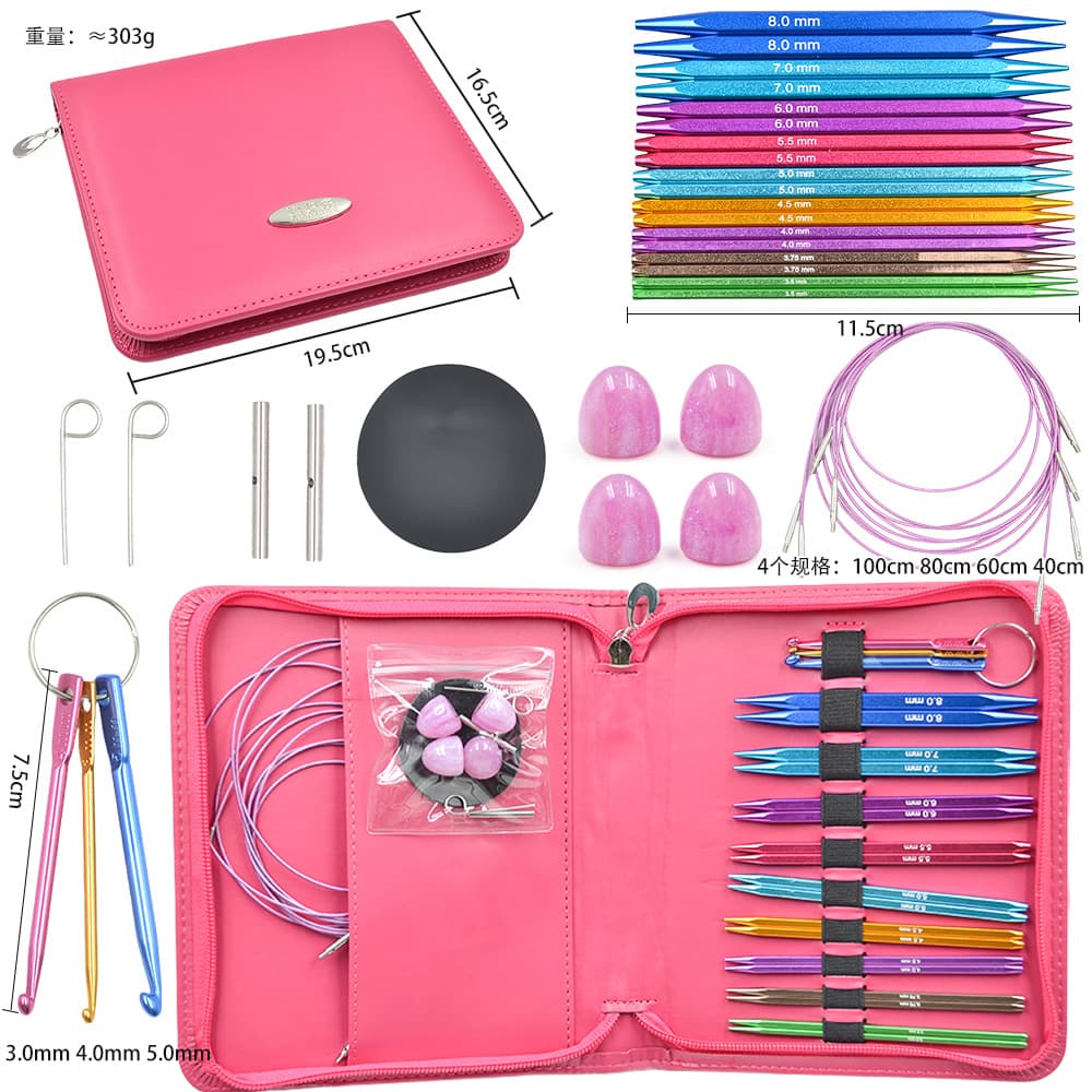 Cross-border detachable circular knitting needles, sweater needles, extended multi-functional hand knitting needle set