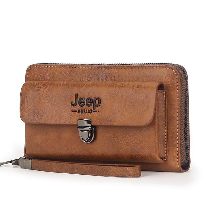 Men's Clutch Long Wallet Multi-Card Handbag Business Jeep Multi-Layer Bag Business Travel Portable Bag Wholesale