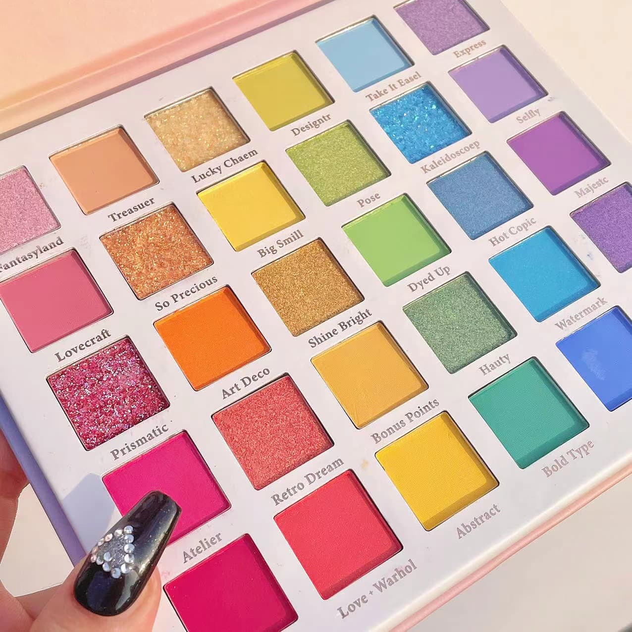 MGL 30 color eye shadow children's stage makeup eye shadow palette shiny pearlescent matte sequins fine glitter cos makeup glitter powder dance