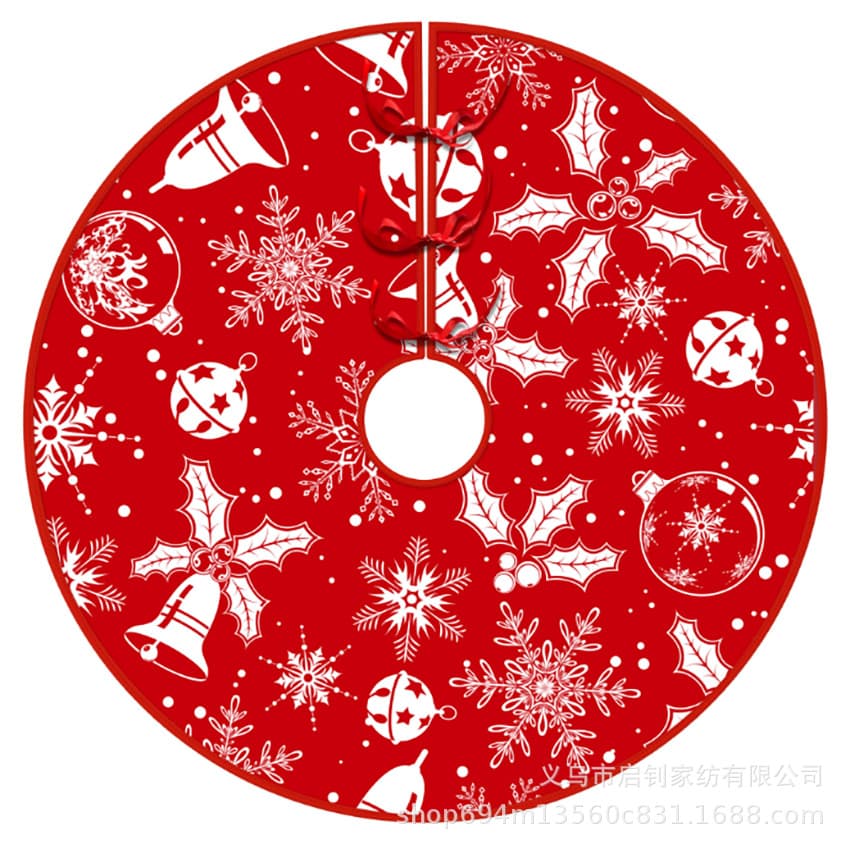 New Cross-Border Digital Print Christmas Tree Skirt Custom Print Christmas Print Tree Skirt Christmas Tree Bottom Gift Decoration