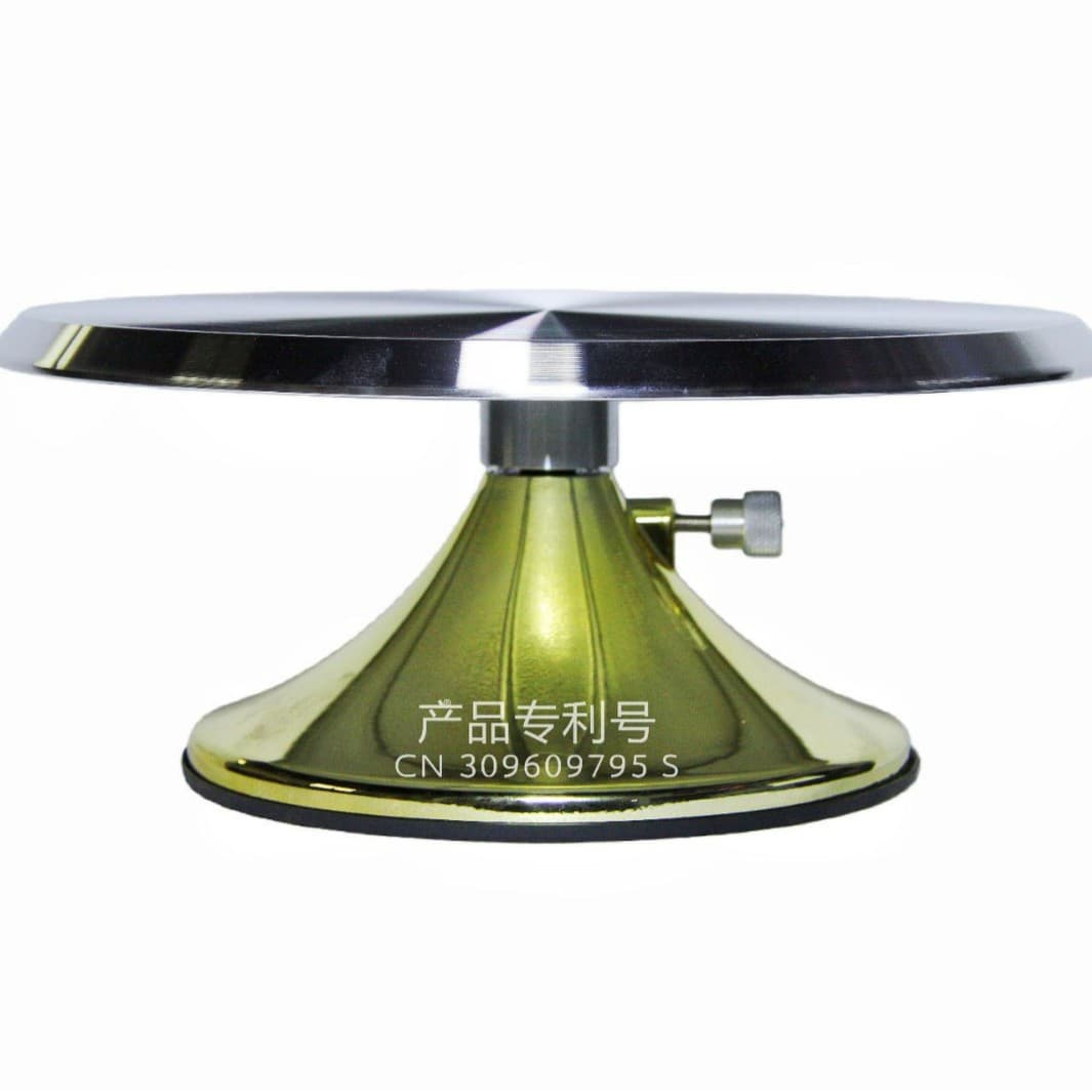 12-inch aluminum alloy cake turntable, decorative turntable, household commercial baking tools, bonsai turntable [Type C]
