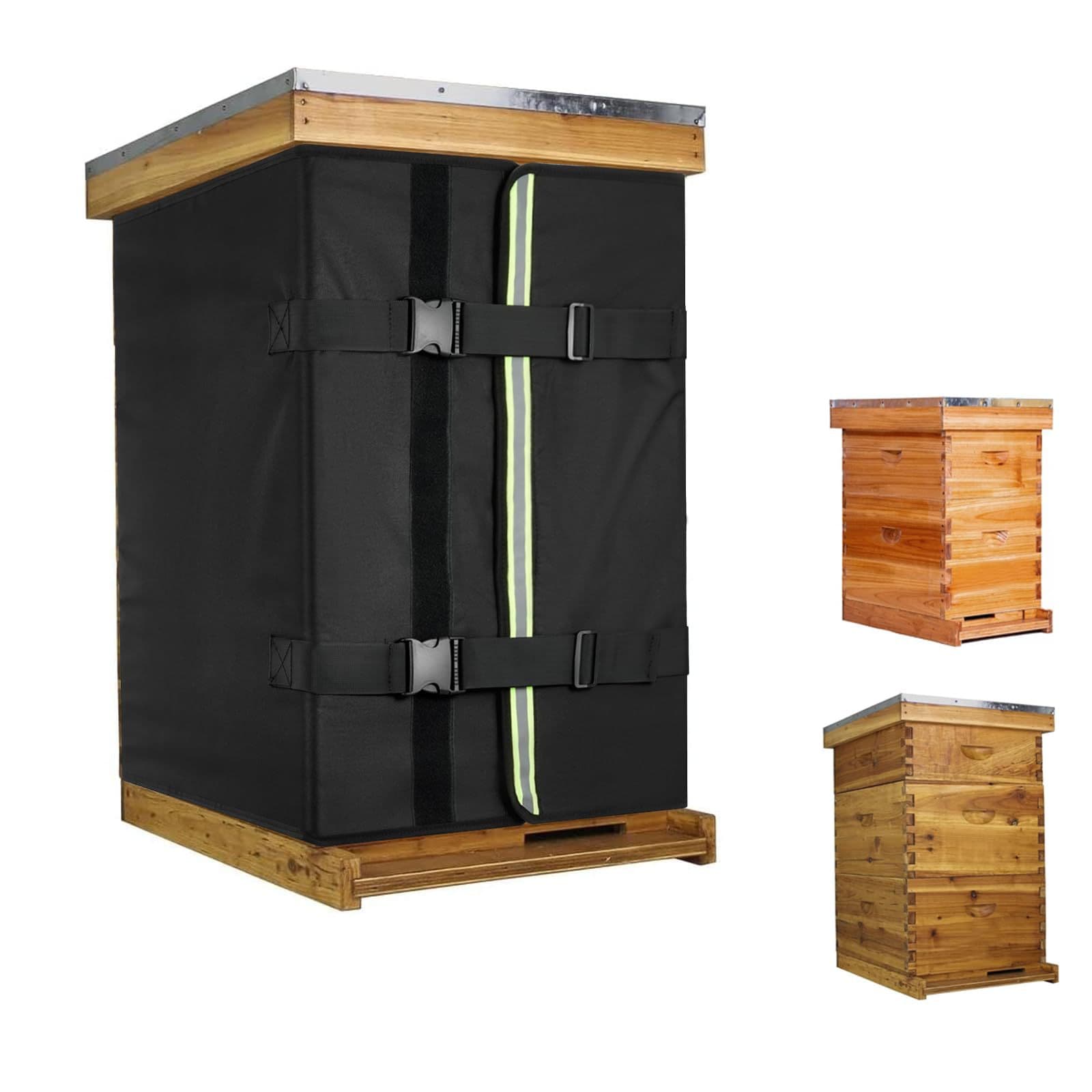 Beehive winter insulation cover, outdoor beekeeping universal protective cover straps, adjustable beehive cold-proof insulation package
