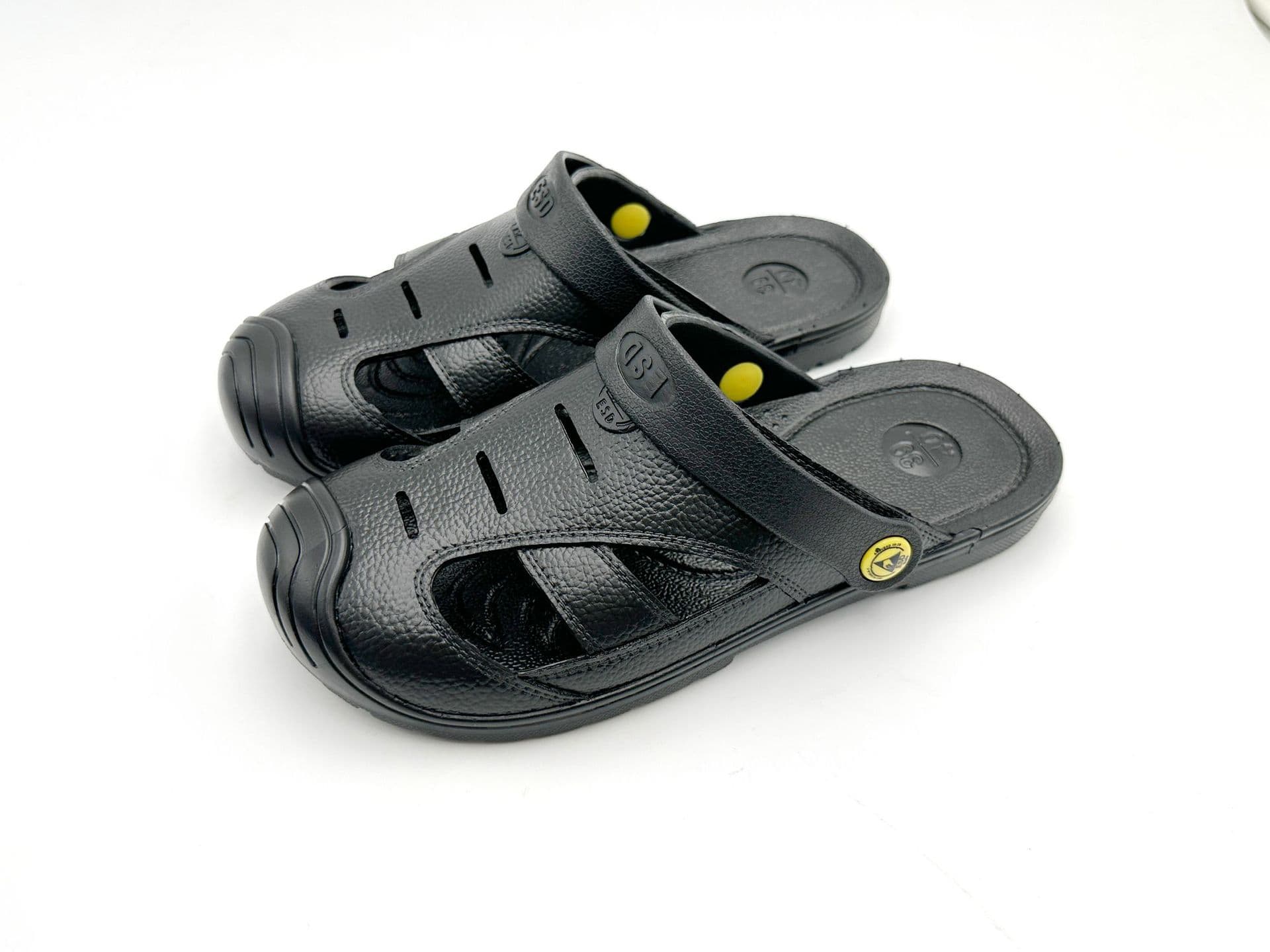 Factory Wholesale SPU Anti-Static Slippers for Men and Women, Factory Workshop Work Shoes, Thickened Soft Sole, Non-Slip Anti-Static Shoes