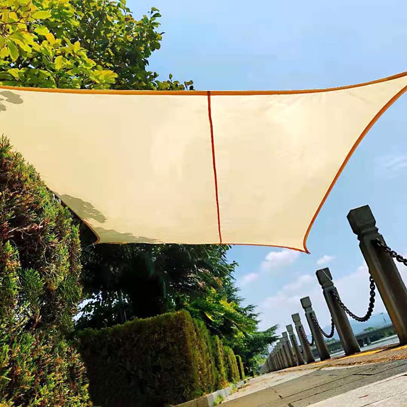 Rectangular four-corner sunshade sail, 420D Oxford cloth waterproof sunshade sail, outdoor UV protection sunshade canopy.
