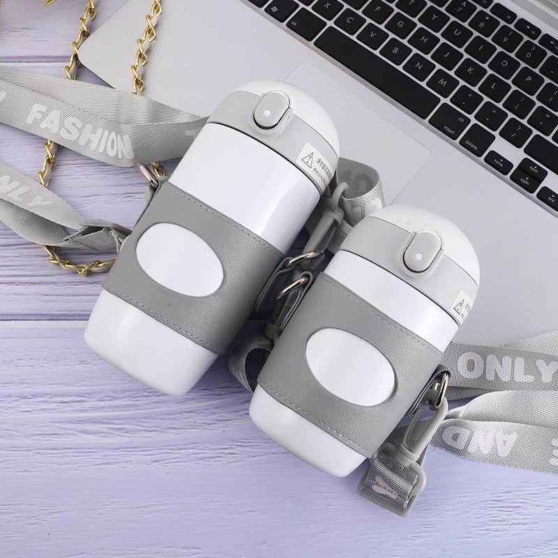 Cute Children's Insulated Cups, Cartoon Water Bottles, Creative Large-Capacity Student Water Bottles, Stainless Steel Straw Cup Wholesale