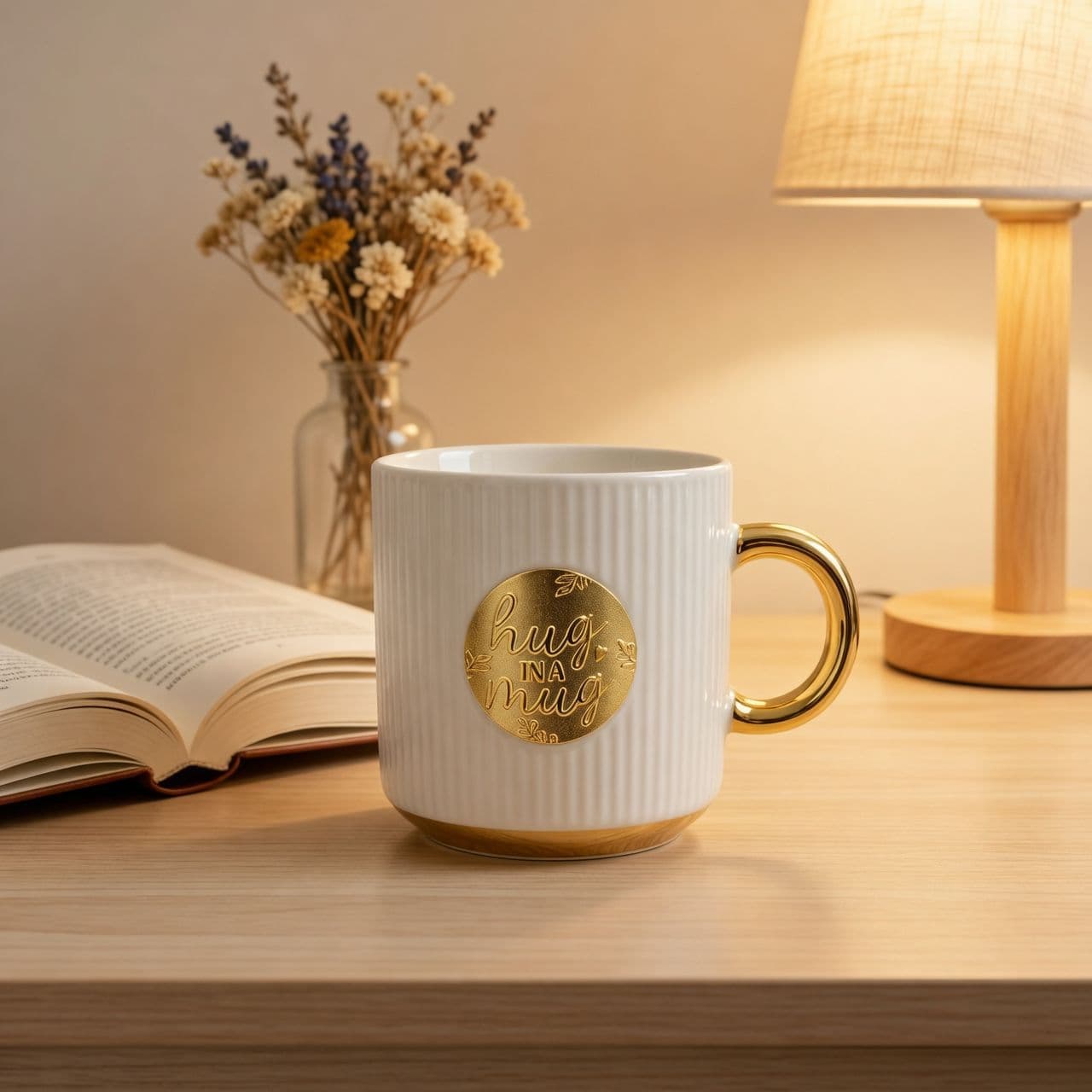 Amazon Cross-border Starbucks-style Coffee Mug Set Hug in a Mug Gift Set with Inner Cup