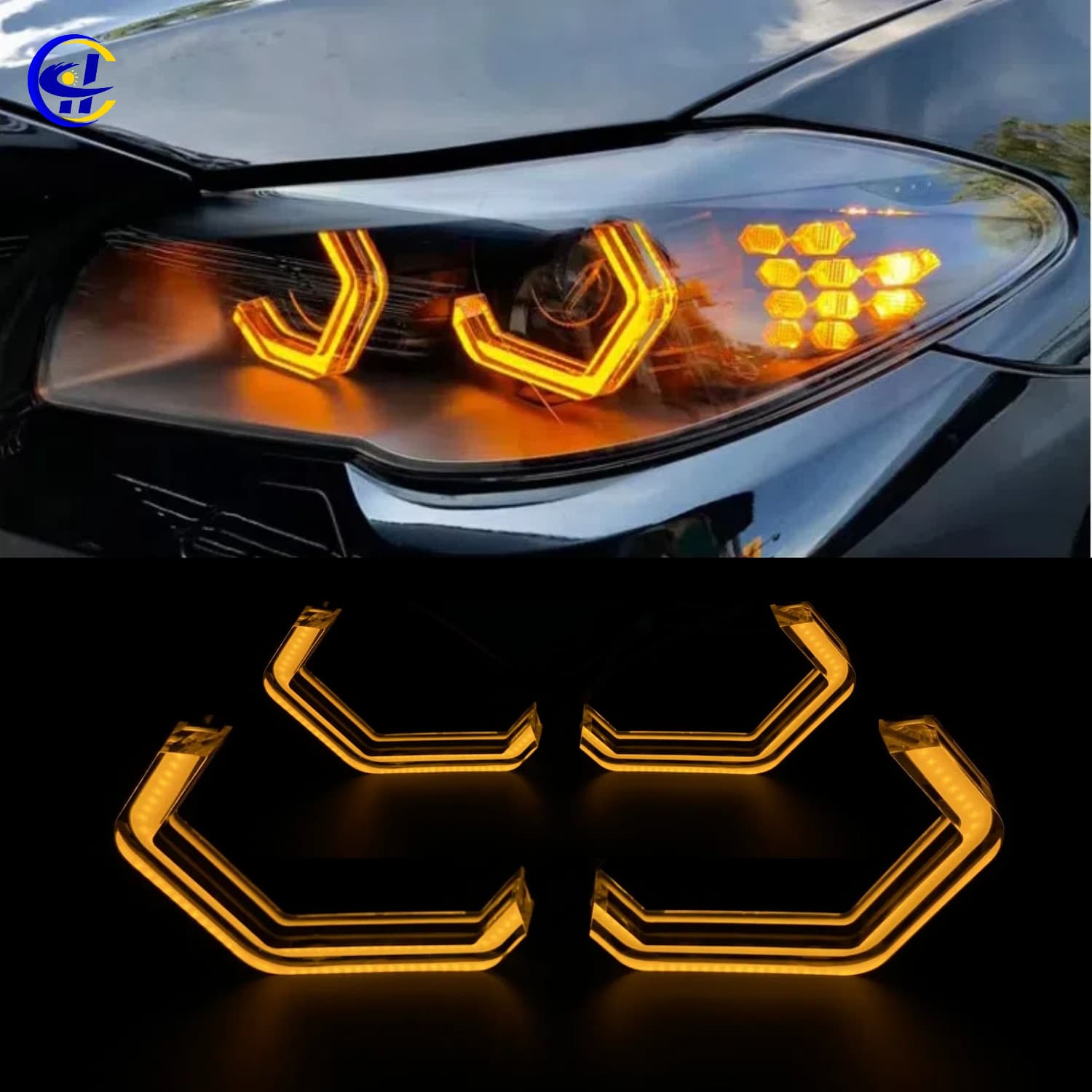 LED Daytime Running Light Crystal Angel Eyes Compatible with E90 E81 E87 F30 E53 E60 E63 E36 M3 M4
