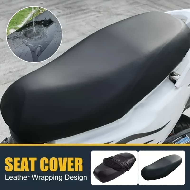 Electric car seat cushion cover four seasons PU leather waterproof sun protection universal battery car scooter motorcycle seat cover chair cover