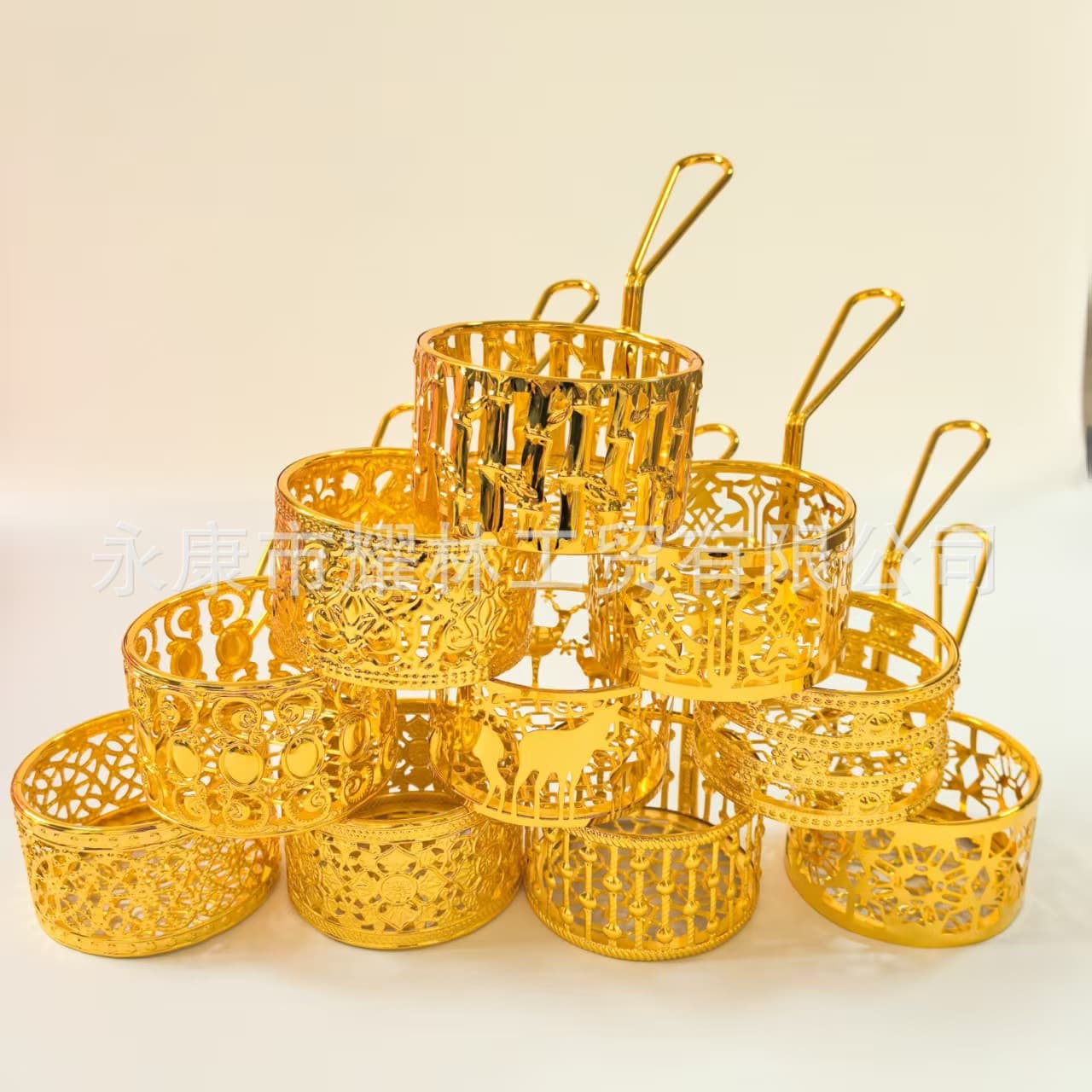 Cross-border Supply Hookah Accessories Metal Charcoal Screen Gold Hollow Charcoal Basket Hookah Shisha