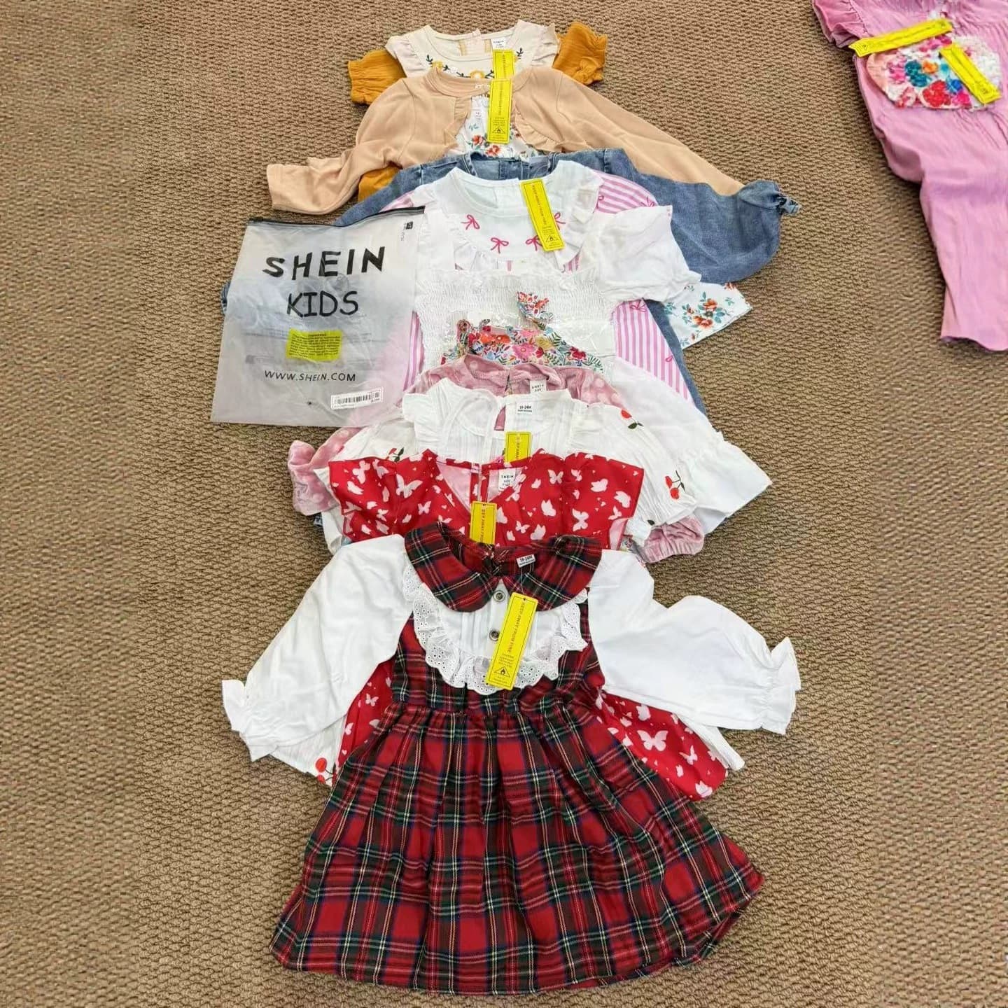 2026 Spring/Summer SHEIN Kids Cross-Border Fashionable and Cute Girls' Dresses Mixed Lot Wholesale