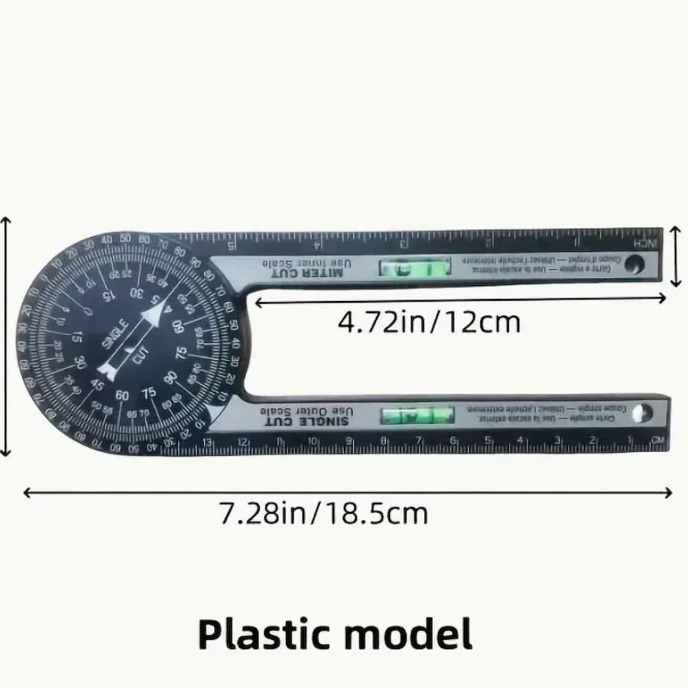 New 360° horizontal angle gauge, protractor, woodworking angle ruler, woodworking cutting locator, 360° angle gauge