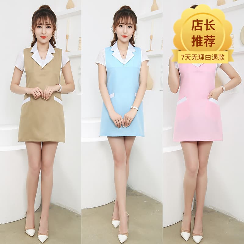 Apron Work Uniform for Beauty Salon, Nail Salon, Maternity, Supermarket, Dress Uniform