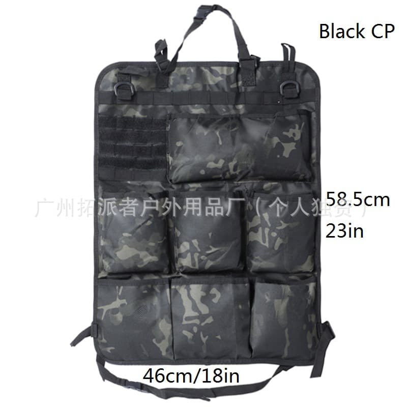 Tactical Camouflage Car Seat Back Storage Bag, Multi-Functional Tool Organizer, Car Equipment Seat Storage Bag