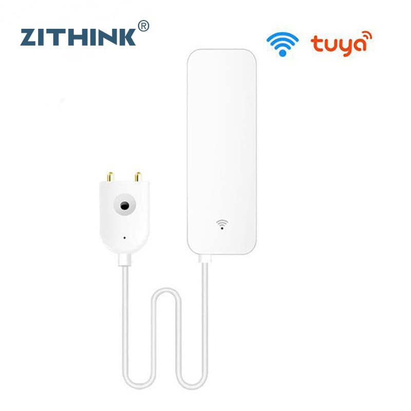 Foreign trade tuya graffiti WiFi smart water leakage alarm household overflow water immersion detector water level alarm