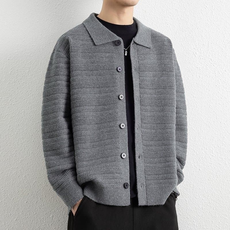 Apparel Agent Franchise 2026 Autumn Knitted Cardigan Men's Sweater Men's Large Size Knitted Jacket Tops Men's