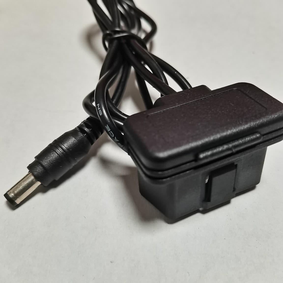 OBD 16-Pin Right-Angle Connector Cable Male/Female Two-Core Diagnostic Harness DC Plug for Car Audio and Electrical Equipment