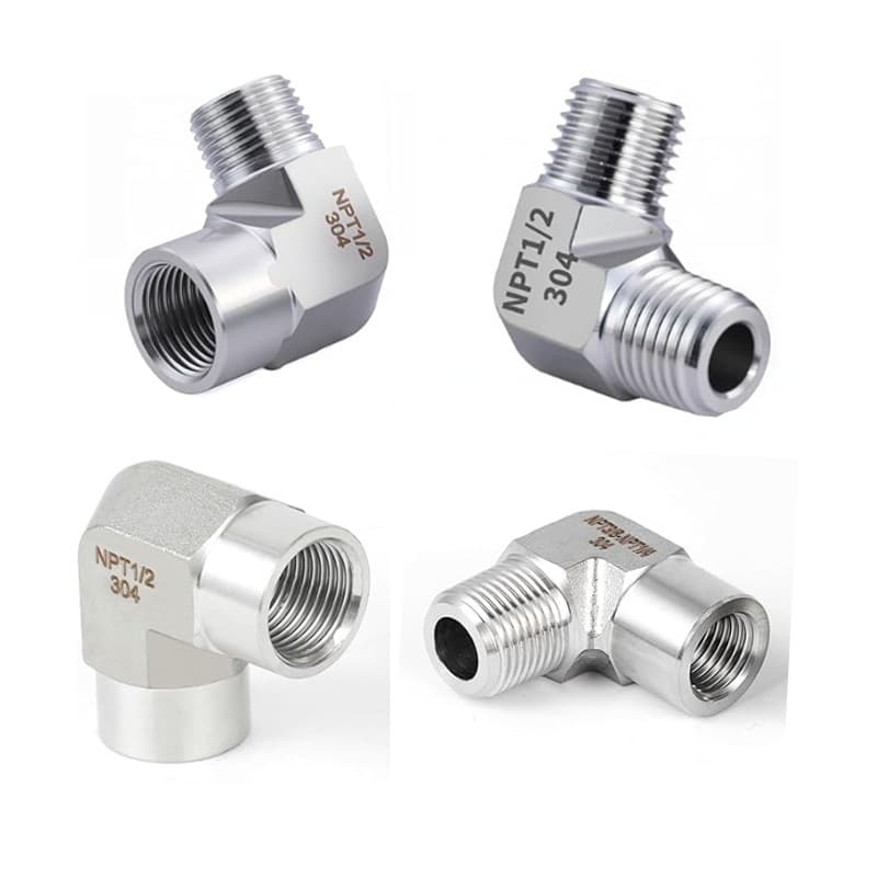 Stainless Steel Forged Elbow, Elbow Joint, Bastok Street Elbow, American Standard NPT Internal and External Threaded Elbow