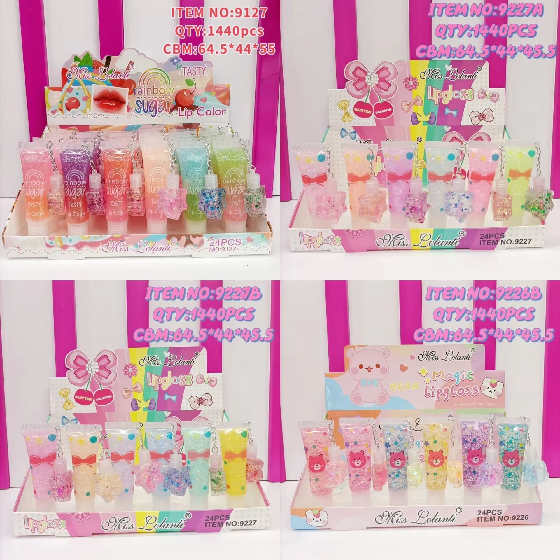 Cross-border hot product cartoon pendant lip oil lip gloss moisturizing, anti-drying, moisturizing, exfoliating and soothing wholesale