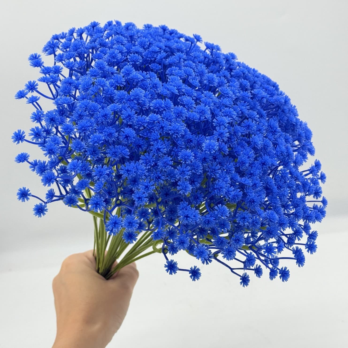 Cross-border Amazon artificial blue baby's breath flower artificial flower photo props decoration wedding bouquet wedding
