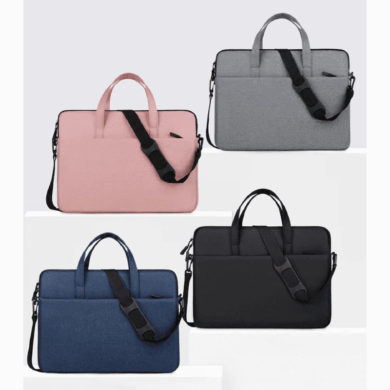 Cross-border Logo New Laptop Bag for MacBook Handbag Notebook Bag Solid Color Business Commute Shoulder Crossbody Bag