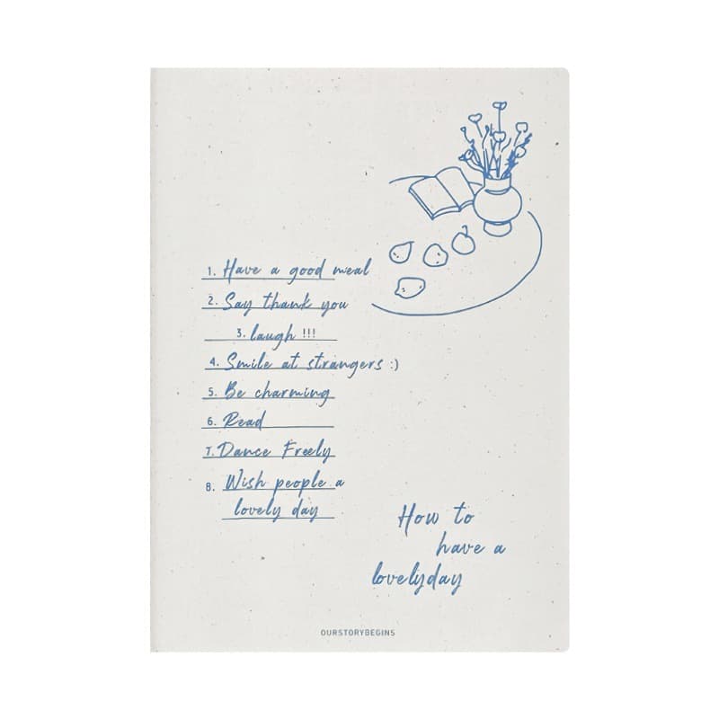 Chupin A5 Stitched Minimalist Ins-Style Food Color-Printed Journal for Students, Lined Inner Pages Notebook