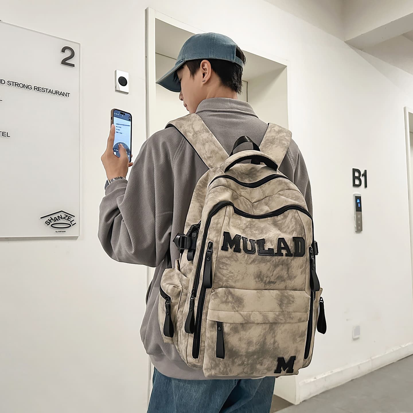 Cross-border schoolbag female college student casual large-capacity computer bag 2025 new multifunctional junior high school student backpack
