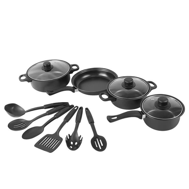 Best-selling 13-Piece Cookware Set with Spatula, Non-Stick Stockpot, Milk Pot, Frying Pan, Cross-Border Mafan Stone Cookware Multi-Piece Set