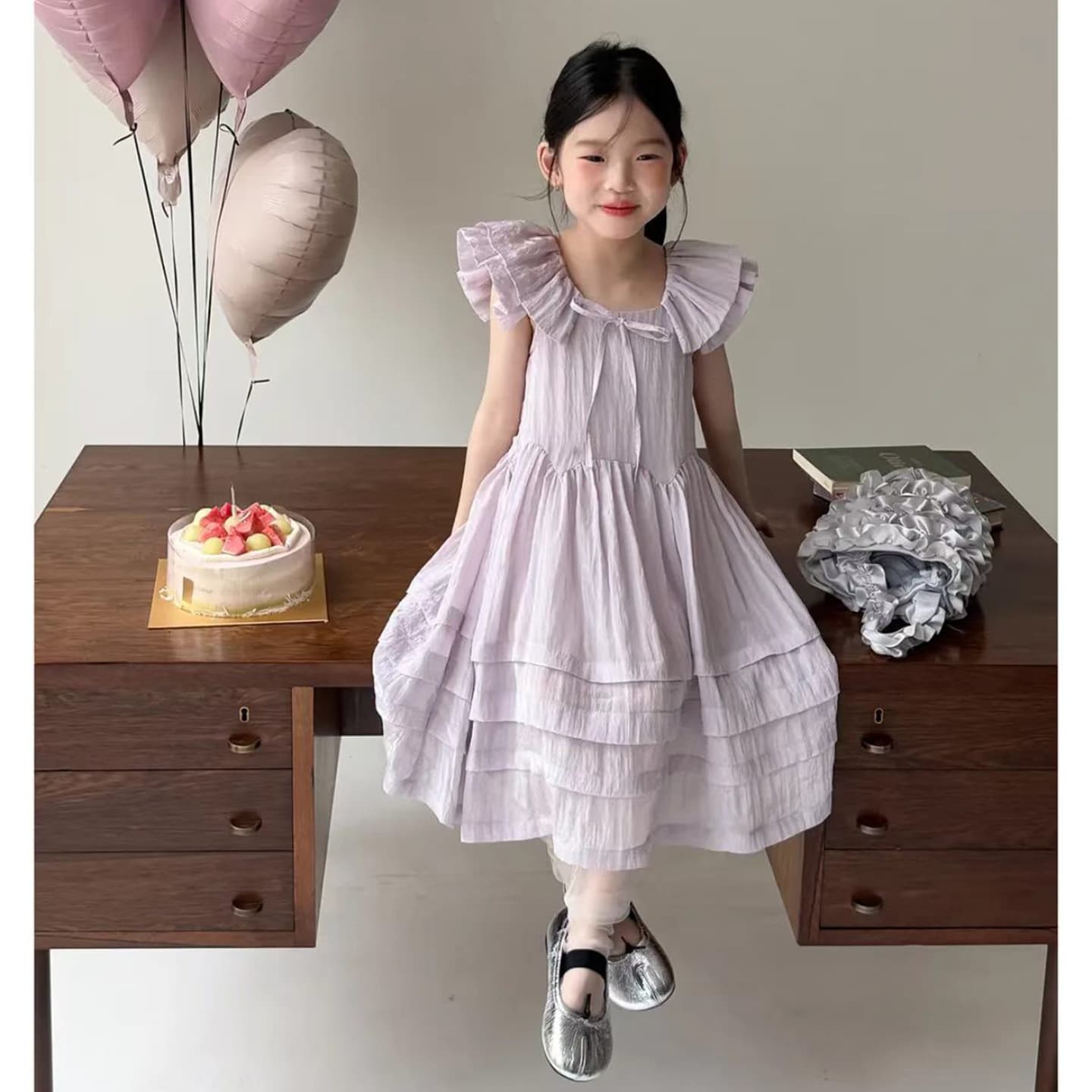 Girls Sweet Dress Summer 2026 New Style Children Unique Beautiful Dress Princess Long Dress Fashion