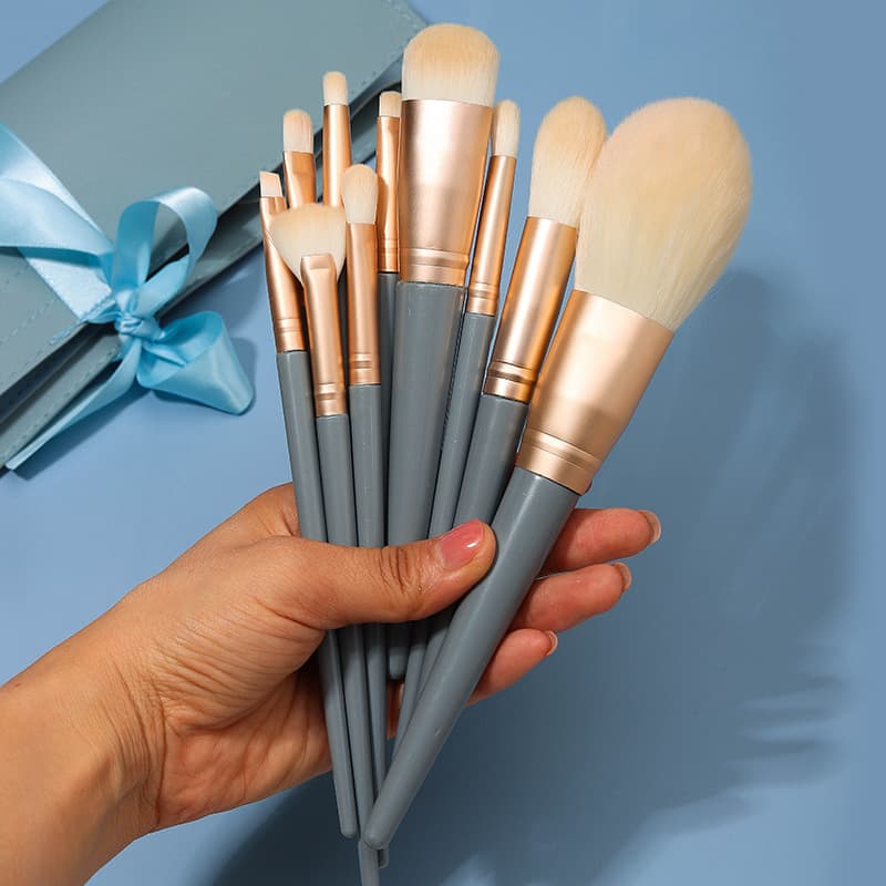 Cangzhou Small Purple Sweet Potato Makeup Brush Set Soft Bristle Eyeshadow Brush Powder Brush Concealer Brush Full Set of Makeup Brushes Wholesale