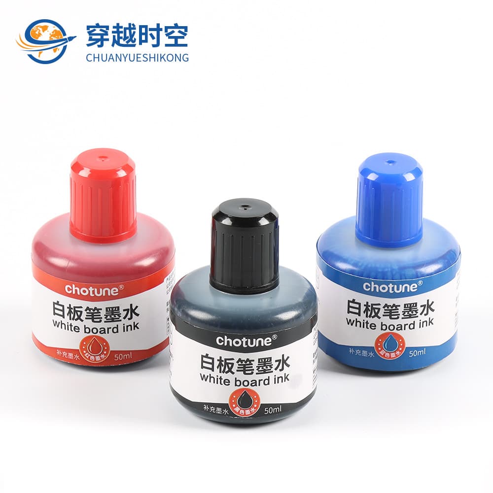 Black Large Capacity 50ml Erasable Whiteboard Pen Ink Refill Environmentally Friendly Non-toxic Easy To Add Ink