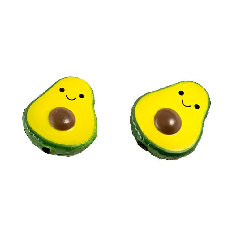 Squishy pen cover slow rebound decompression toy PU smile avocado pen cap learning stationery creative gift