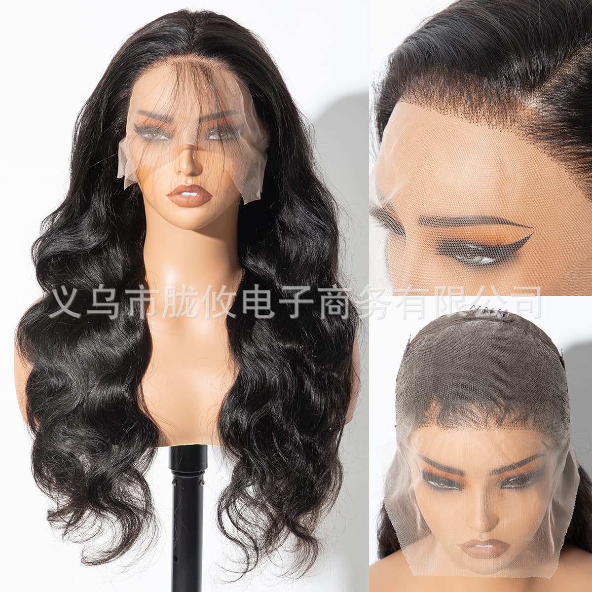 European and American Style 13x4 Front Lace Wig, Full Body Wave Wig Made of Real Human Hair for Women