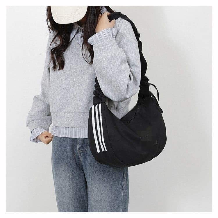 New Three-Stripe Cloud Bag Women's Shoulder Bag Simple Versatile Large Capacity Sporty Light Crossbody