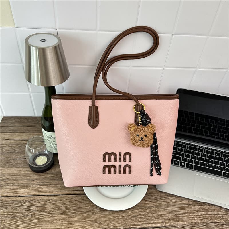 2026 New PU Leather Handbag Women Large Capacity Shoulder Bag Tote Bag Commuter Textured Handheld Underarm Bag Trendy