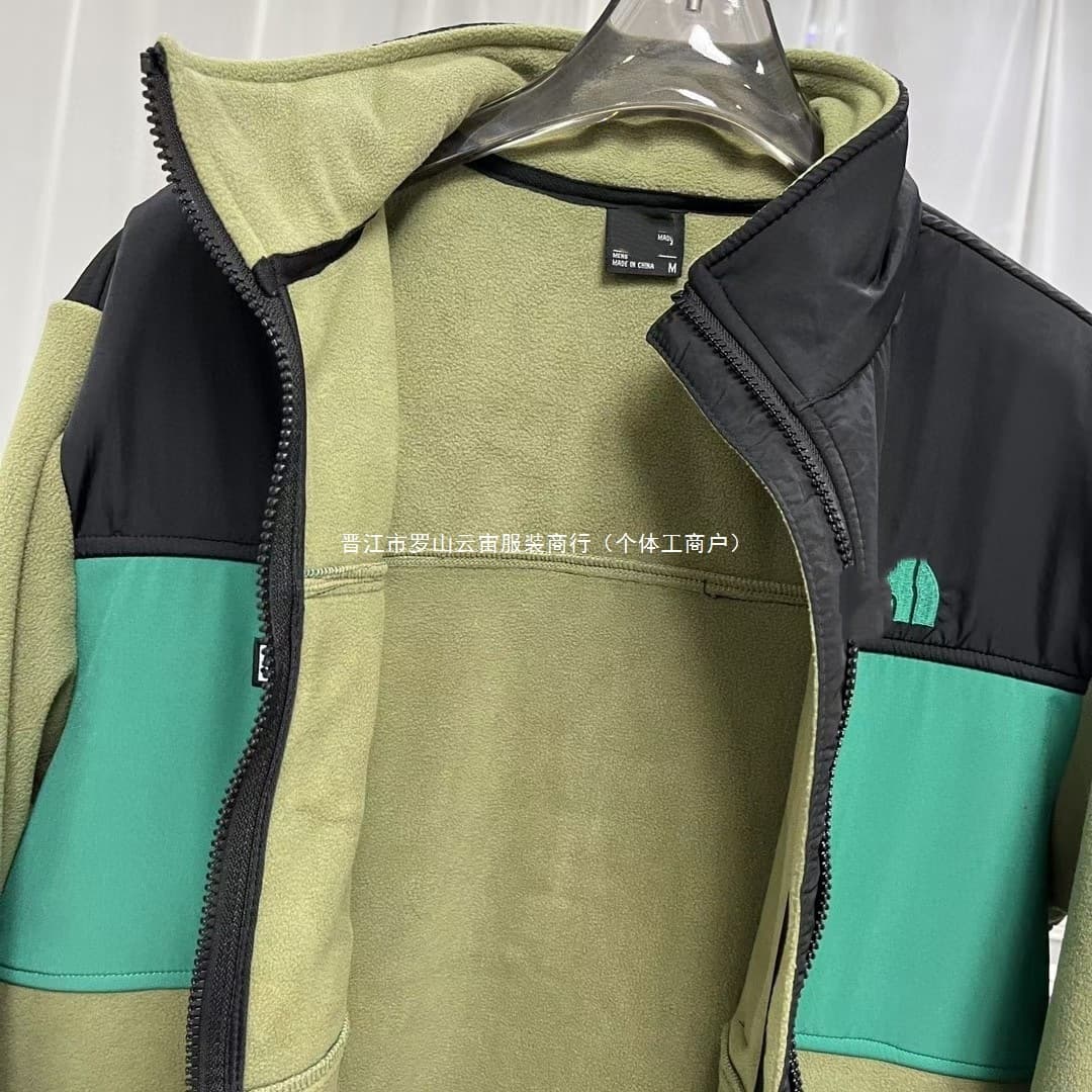 Outdoor Stand Collar Jacket Men's Autumn and Winter Loose Jacket Thick Polar Fleece Color Block Men's and Women's Couples Top 823