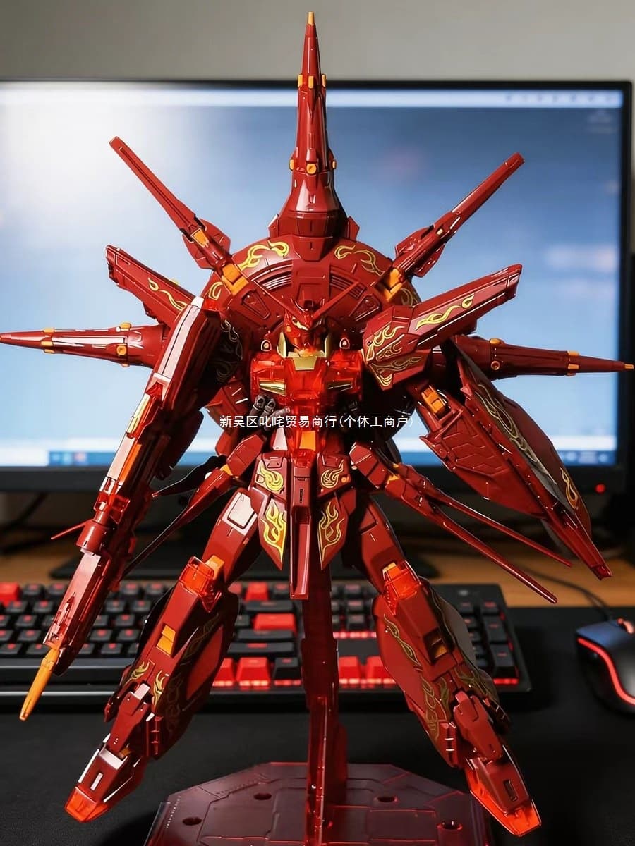MG China Red Divine Intent SEED Red Lotus God Oracle Domestic Mecha Children's Assembly Model Toy Building Blocks for Boys