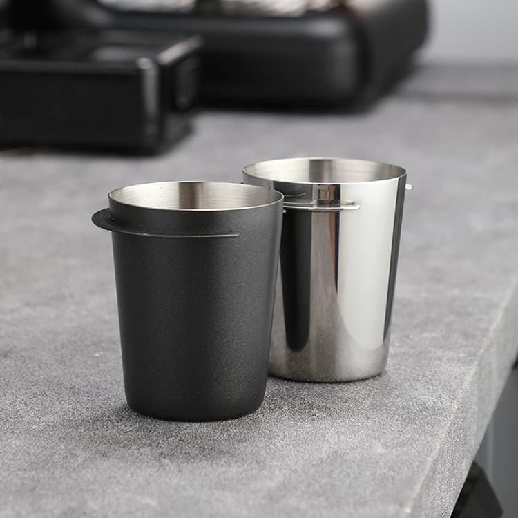 304 Stainless Steel Coffee Dosing Cup for Espresso Grounds, Aroma Cup, Compatible with 51/53/58mm Portafilters