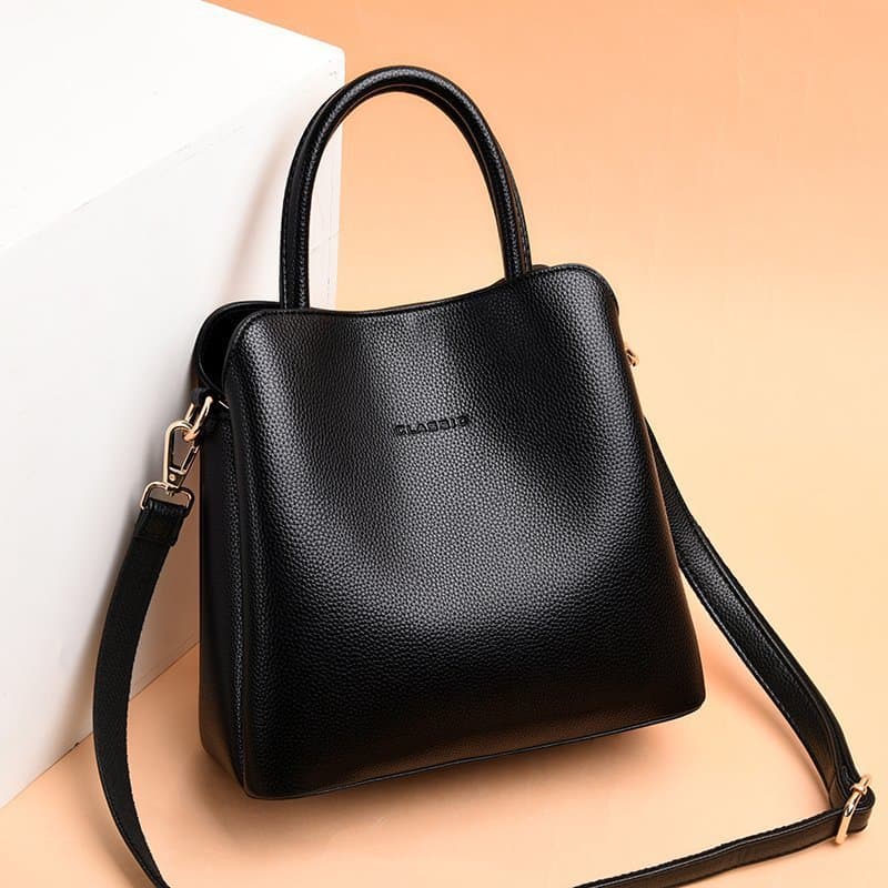 Women's Bag 2025 Trendy Versatile Soft Leather Large Capacity Shoulder Bag Multi-layer Fashionable Crossbody Bag Handbag