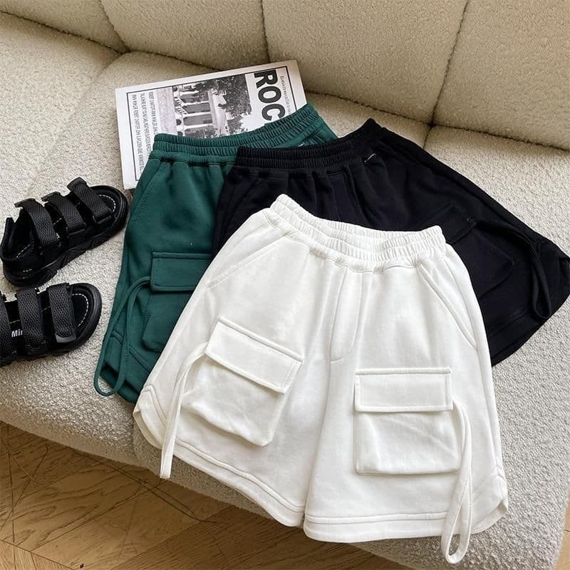 Kids Cargo Pocket Casual Shorts 2025 Summer New Loose Fit Five-Inch Shorts Summer Trendy Boys Shorts