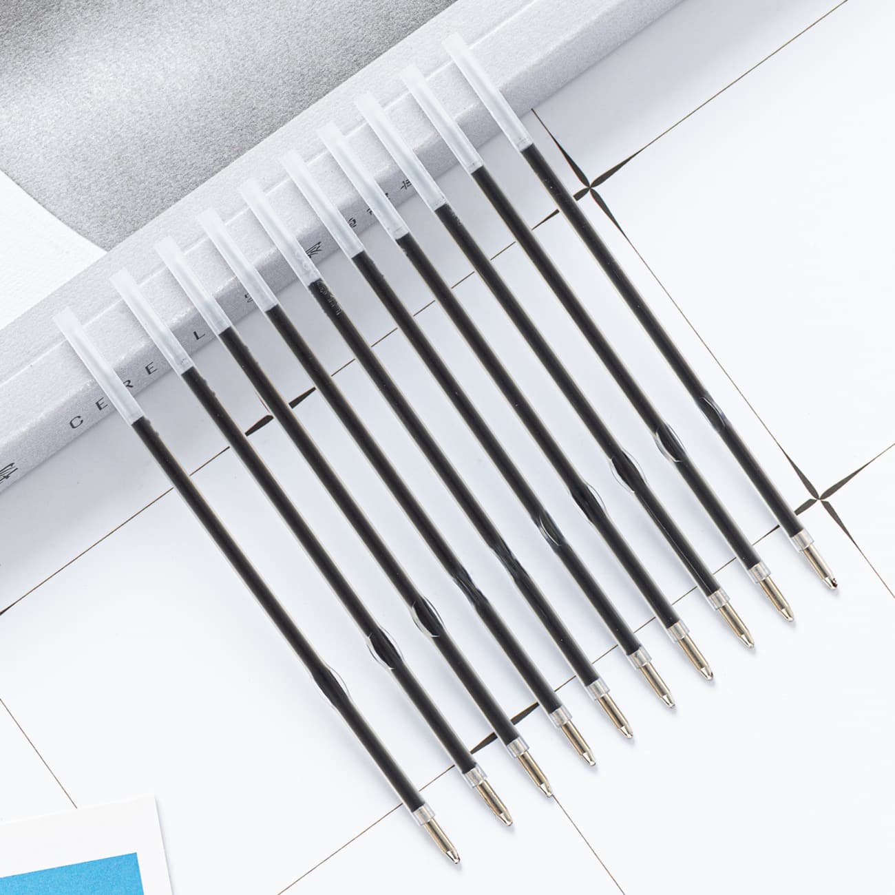 Plastic Maje Pen Refills Wholesale - Smooth Office Writing 1.0mm Bullet Tip Refills for Plastic Ballpoint Pens